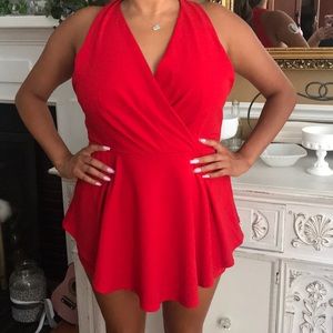 Purple Snow Red dress